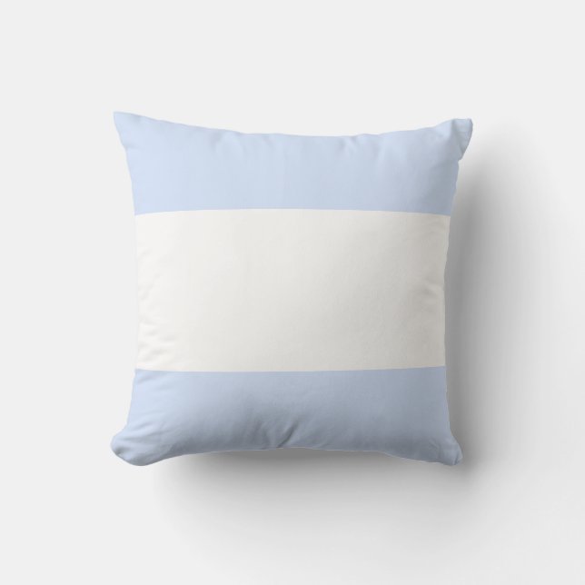Baby Blue Pastel & White Bar Design Kissen (Vorderseite)