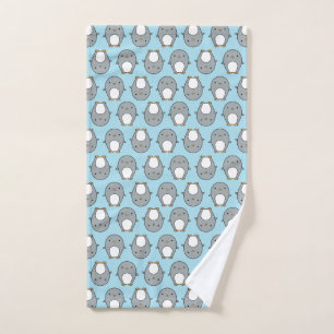 Baby Blue Pinguin Pattern Handtuch