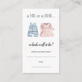 Baby Blue Pink, die sie schreiben Ratschlag Geschl Begleitkarte
