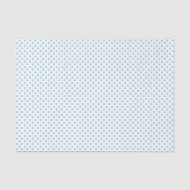 Baby Blue Polka Dot Tissue Paper Seidenpapier (Vorderseite)