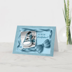Baby Blue Polka Dots werden Sie mein Vater sein Einladung