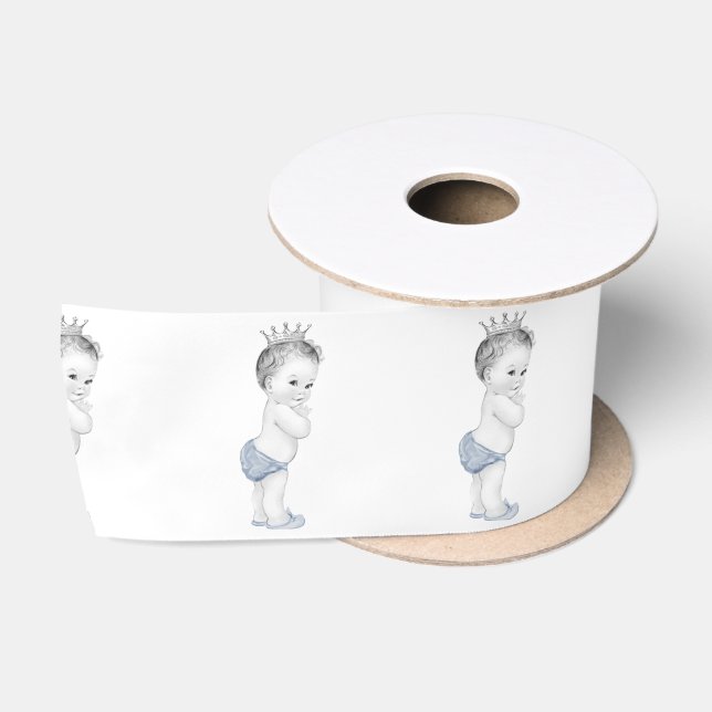 Baby Blue Prince Baby Boy Dusche Satinband (Spule)