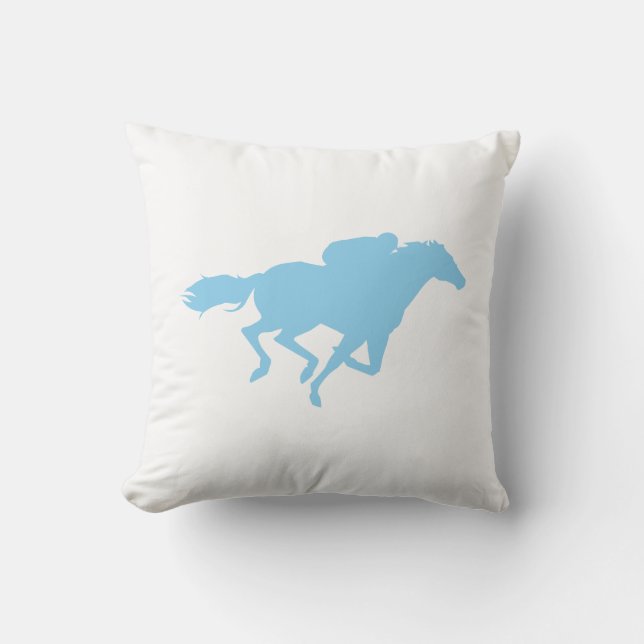 Baby Blue Racing Kissen (Vorderseite)