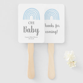 Baby Blue Rainbow Baby Dusche Handfächer