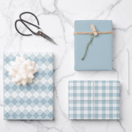 Baby Blue Rustic Romantic & Elegant Geschenkpapier Set
