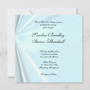 Baby Blue Satin Hochzeitseinladungen Einladung