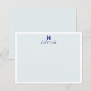 Baby Blue Schlosskinderzimmer Notizkarte Mitteilungskarte