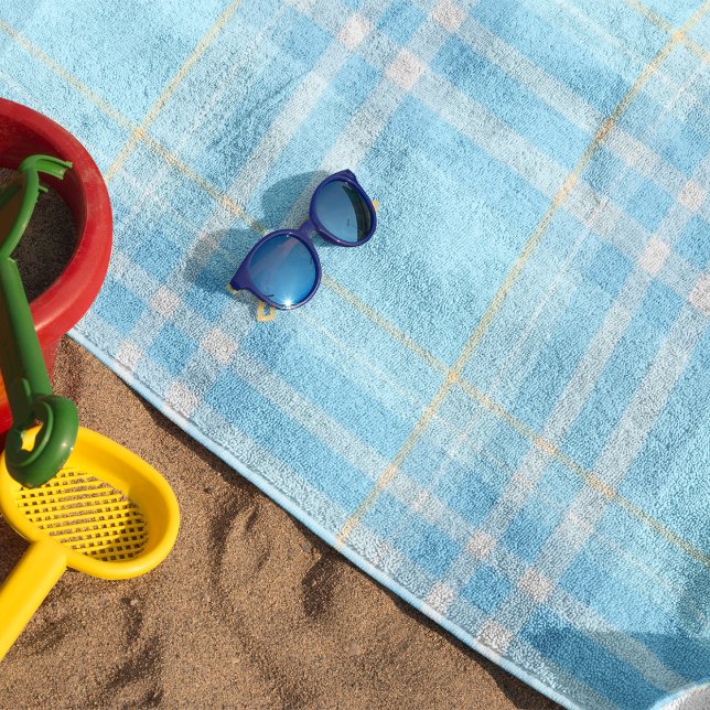 Baby Blue Scottish Kariert Strandtuch (Von Creator hochgeladen)