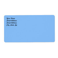 Baby Blue Shipping Label