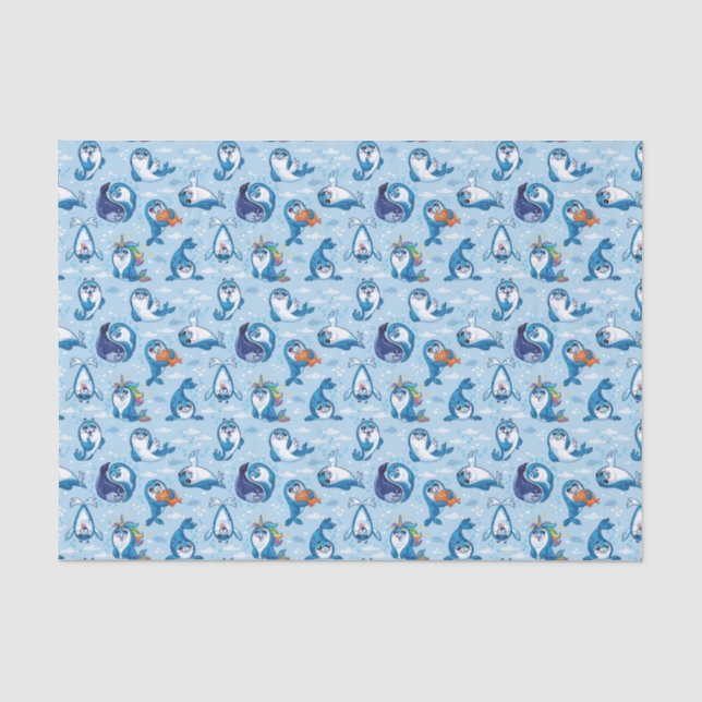 Baby Blue Siegel Seidenpapier (Vorderseite)