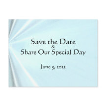 Baby Blue Silk Save the Date Postcard