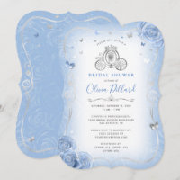 Baby Blue Silver Aschenella Princess Brautparty