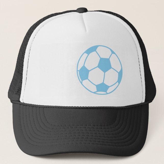 Baby Blue Soccer Ball Truckerkappe (Vorderseite)