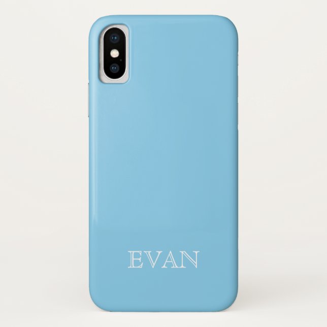 BABY BLUE Solid Background iPhone X Fall Case-Mate iPhone Hülle (Rückseite)