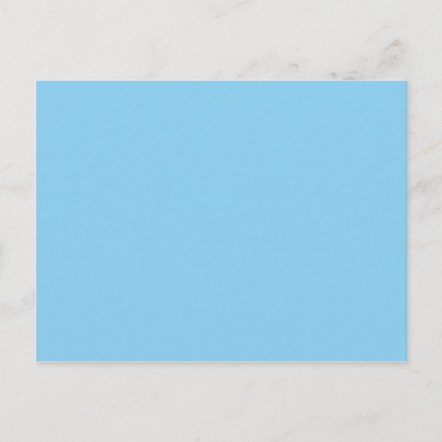 Baby Blue Solid Color Marine Postkarte (Vorderseite)