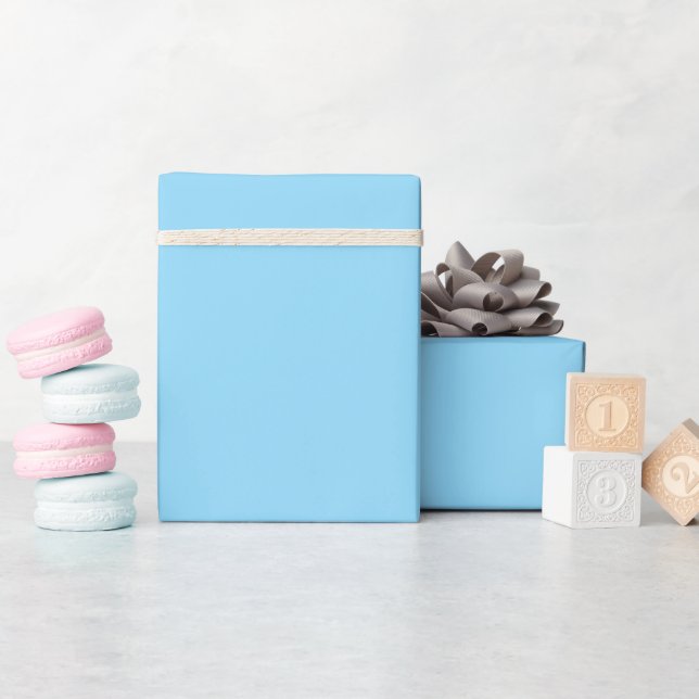 Baby Blue Solid Wrapping Paper Roll Geschenkpapier (Babyparty)