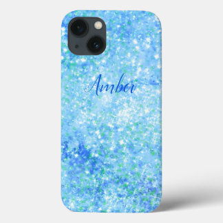 Baby Blue Sparkle Glitzer Elegant Case-Mate iPhone Hülle