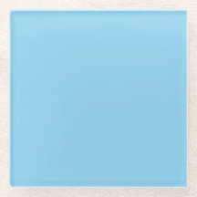 Baby Blue Square Glass Untersetzer
