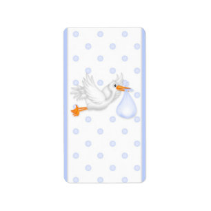 Baby Blue Stork Hersheys Miniatur Bonbonverpackung Adressaufkleber