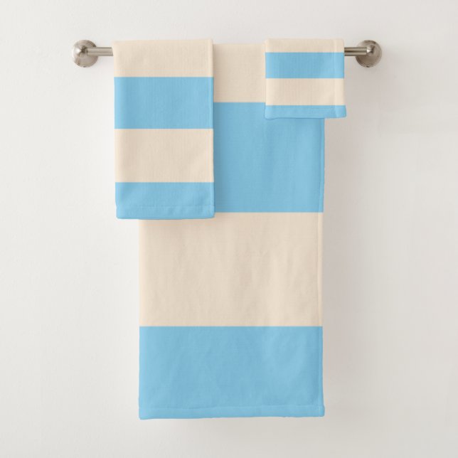 Baby Blue Stripes Badhandtuch Set (Insitu)