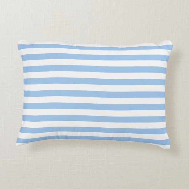 Baby Blue Stripes Dekokissen (Rückseite)