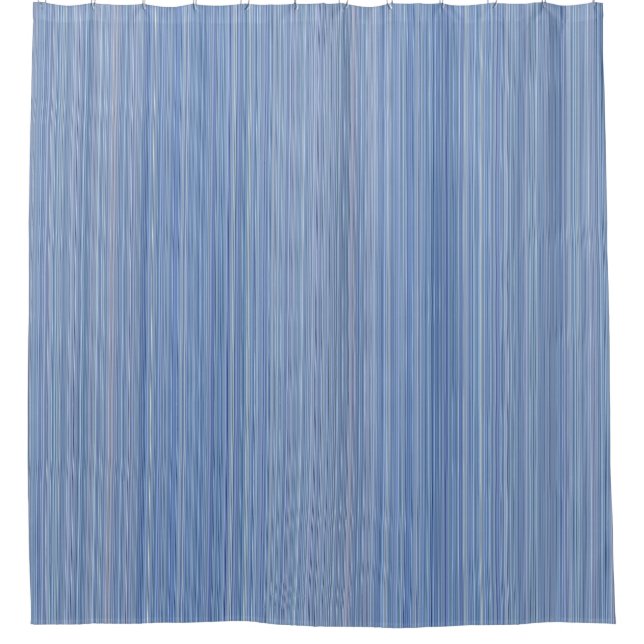 Baby Blue Stripes Duschvorhang (Vorderseite)