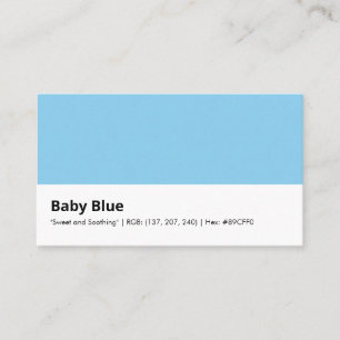 Baby Blue "Süß und Beruhigend" Visitenkarte