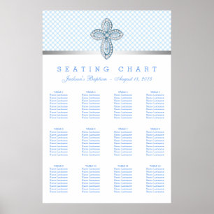 Baby Blue Tauf Sitzordnung Poster