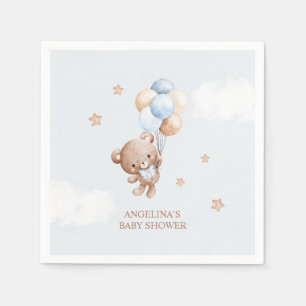 Baby Blue Teddy Bear Baby Dusche Serviette