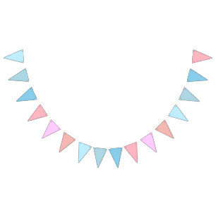 Baby Blue to Candy Floss Pink Gradient Wimpelkette