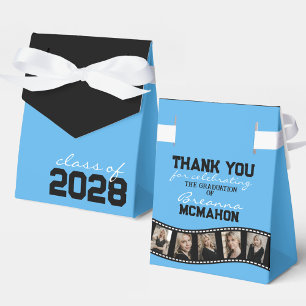 Baby Blue und schwarze Fotocollage Filmstreifen Geschenkschachtel