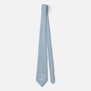 Baby Blue und White Elegant Hummingbird Krawatte