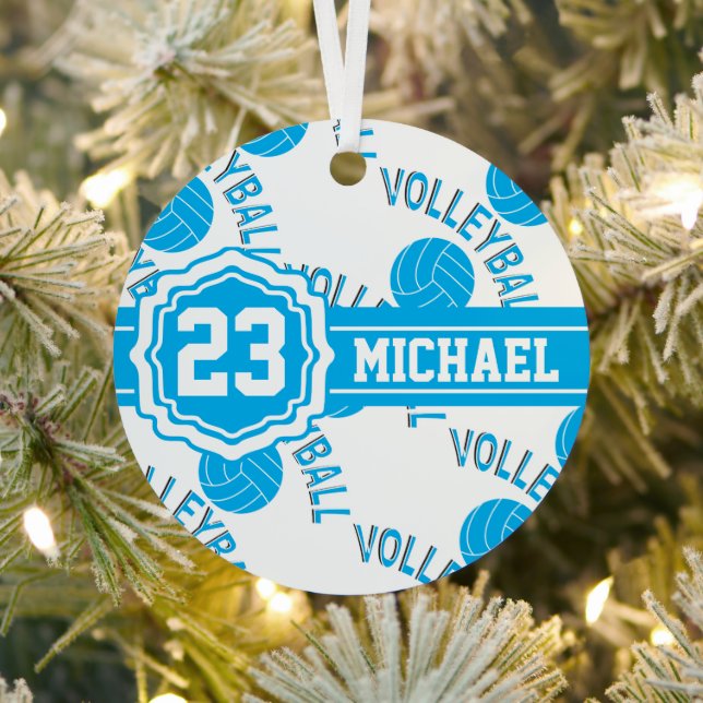 Baby Blue Volleyball Keramik Ornament (InSitu)