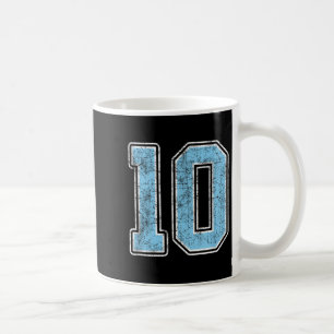 Baby Blue White Number 10 Jersey Player Uniform #1 Kaffeetasse