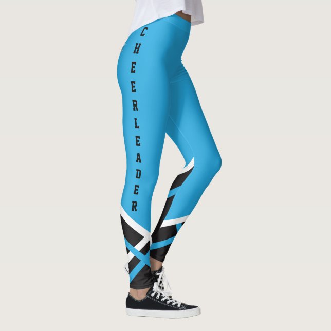 Baby Blue, White und Black Chef Leggings (Rechts)