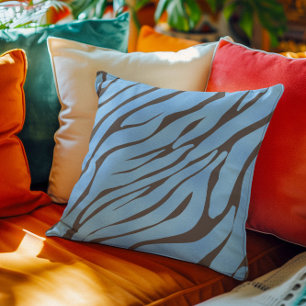 Baby Blue Zebra Pattern Kissen