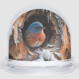 Baby Bluebird in the winter Schneekugeln