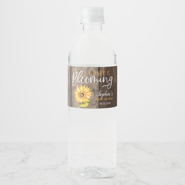Baby blüht elegante Wasserfarben-Sonnenblume (Vorderseite)