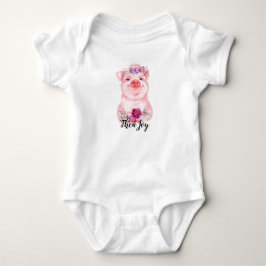 Baby-Blumenschwein-Bodysuit Baby Strampler