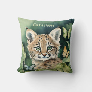 Baby Bobcat Gender Neutral Personalisiert Kissen