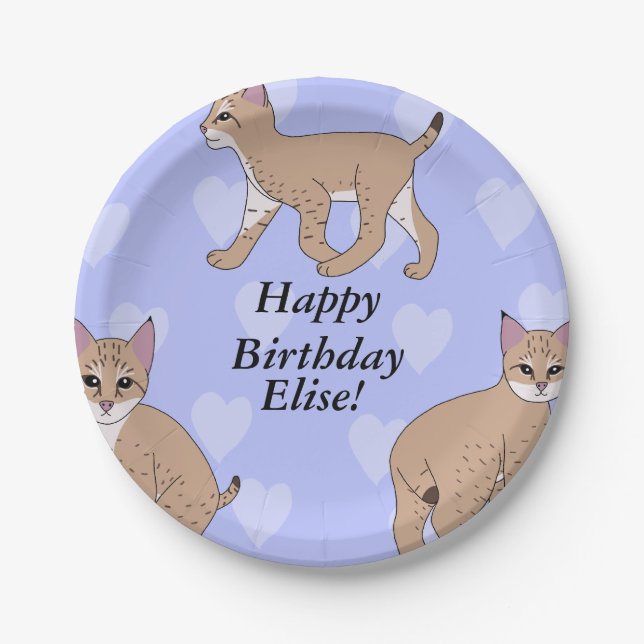 Baby Bobcats Birthday Pappteller (Vorderseite)