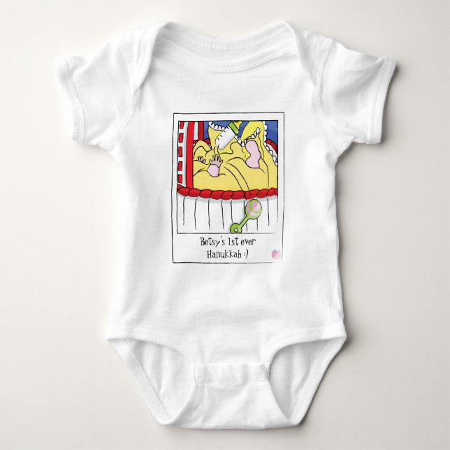 Baby Body Anzug/Baby mit Rind/Rosa Baby Strampler (Vorderseite)