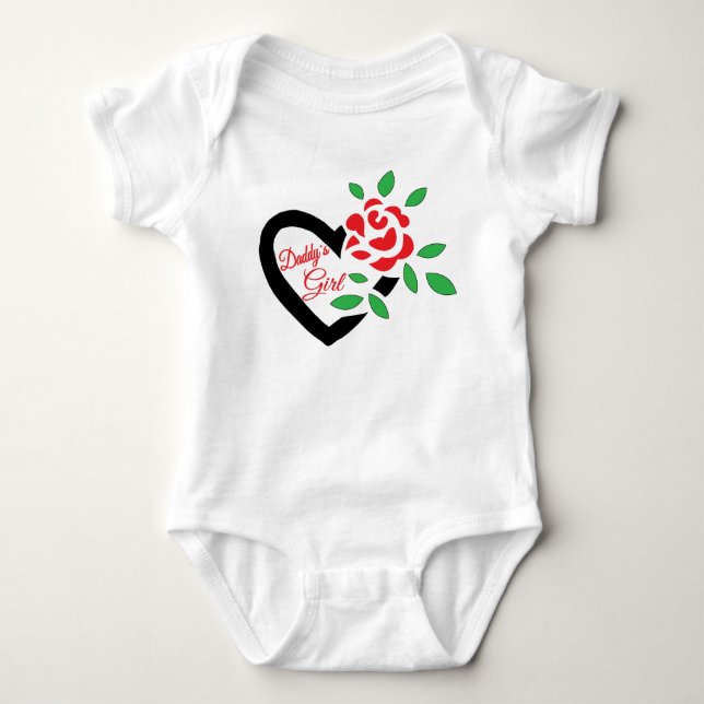 Baby Body Anzug: Daddy's Girl Baby Strampler (Vorderseite)
