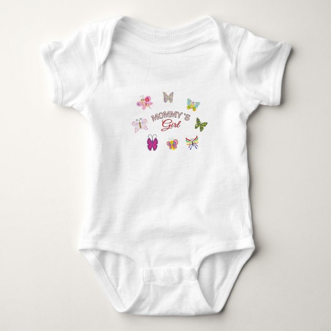 Baby Body Anzug: Mama's Girl Baby Strampler (Vorderseite)