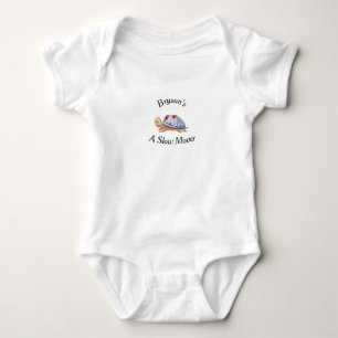 Baby-Body in Weiß mit Schildkröte für Jungen Baby Strampler