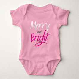 Baby-Body : Merry and Bright (pink) Baby Strampler