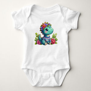 Baby-Body mit einem süßen Dinosaurier Baby Strampler