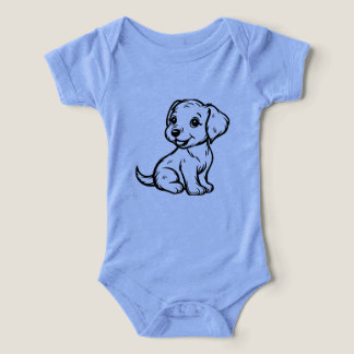 Baby-Body mit schwarzem Golden Retriever-Welpen De