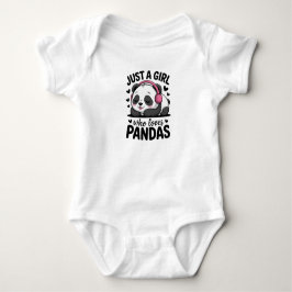 Baby-Body – Nur ein Mädchen, das Pandas liebt Baby Strampler