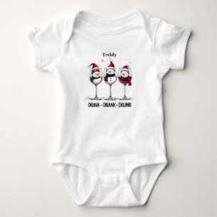 Baby-Body Personalisiertes Schneemann-Trio Baby Strampler